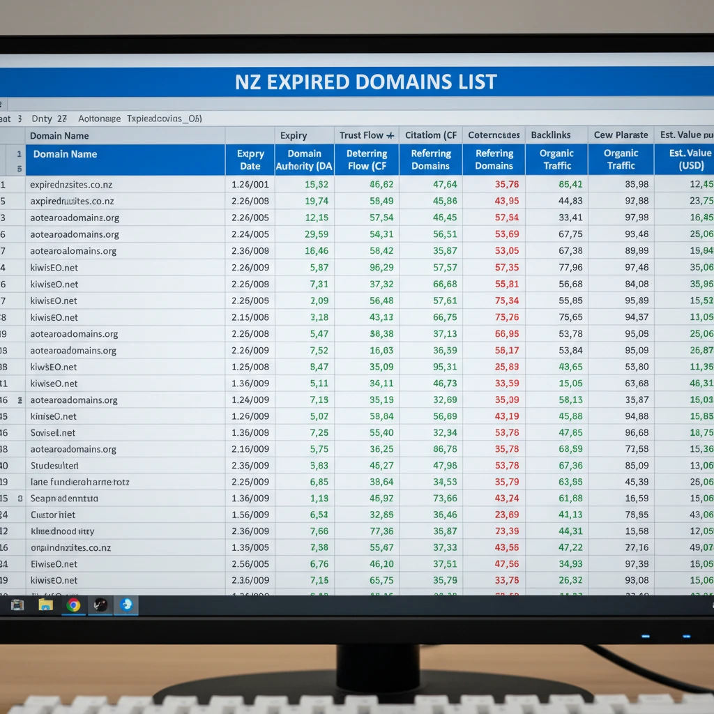 Detailed nz expired domain lists with commercial SEO metrics
