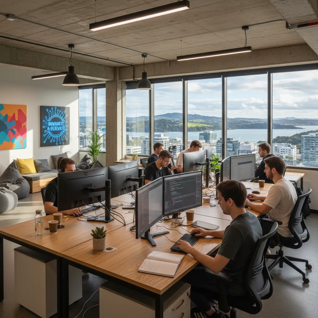 Tech startup in Wellington utilizing modern .nz domain extensions