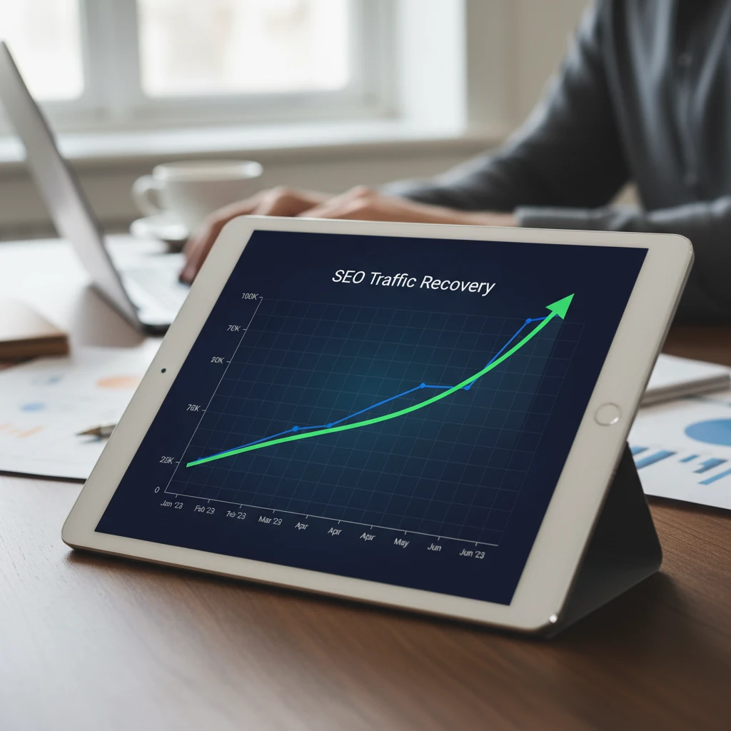 SEO traffic recovery graph